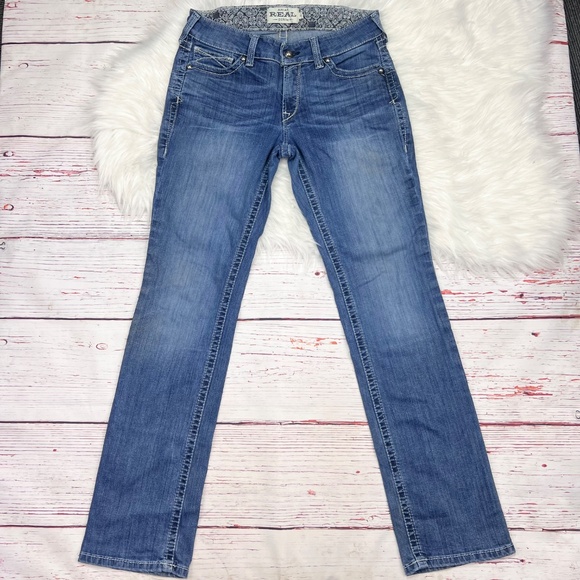 |•ARIAT•| Pre-loved Straight Leg Jeans Western Size 30 Long - Picture 5 of 9